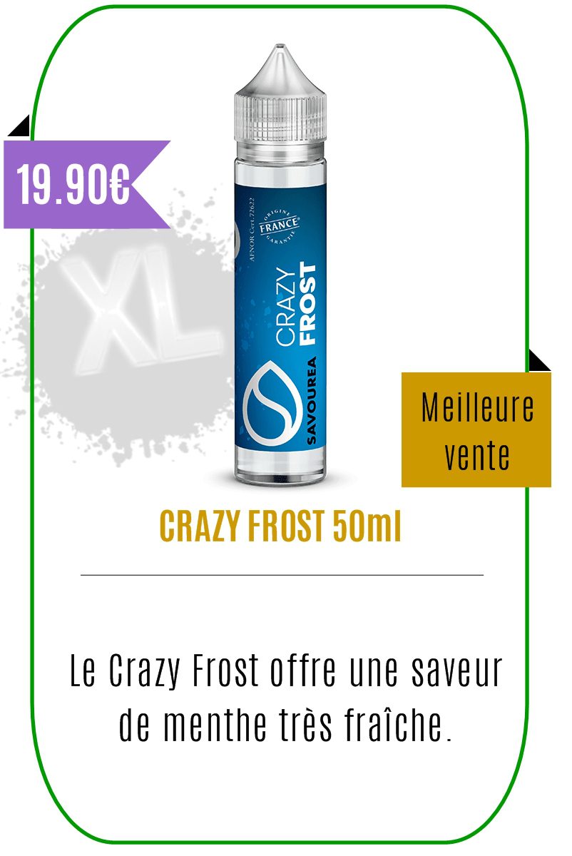 Eliquide mentholé 50ml Crazy Frost -Savourea-