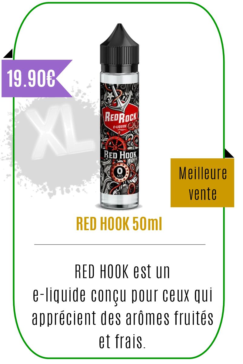 Eliquide mentholé 50ml Red Hook -Red Rock-
