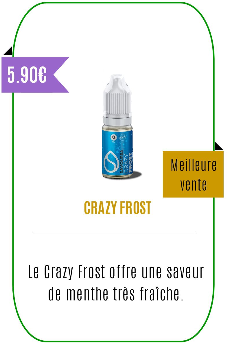 Eliquide mentholé Crazy Frost 10ml -Savourea-