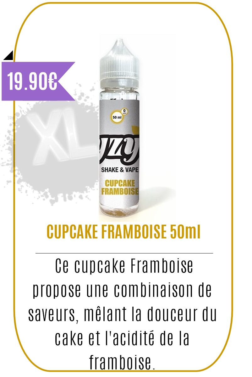 eliquide gourmand 50ml - Cupcake Framboise- YZY-
