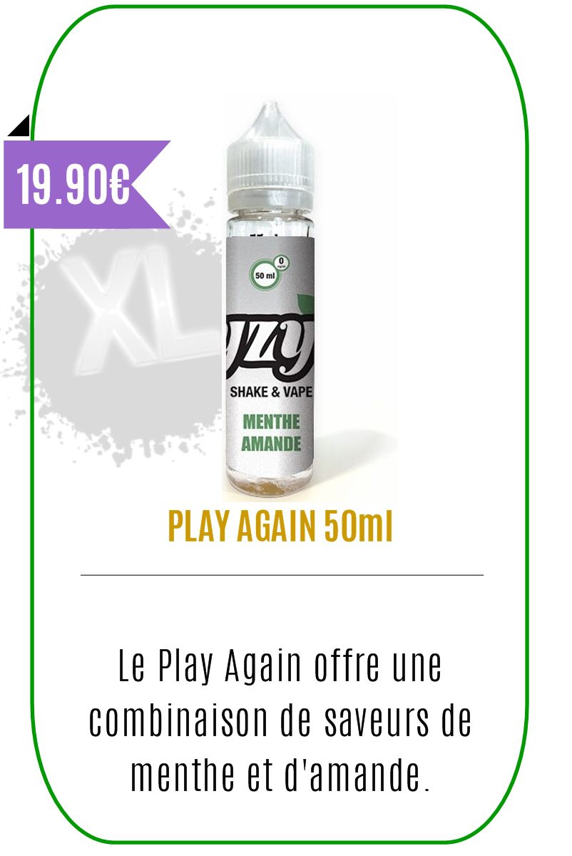 Eliquide mentholé Play Again 50ml -YZY-