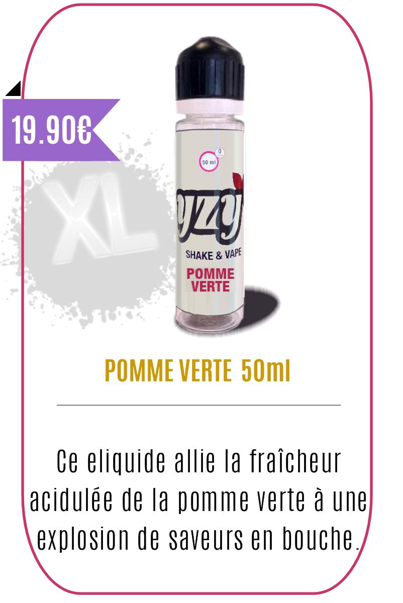 Eliquide Fruité - Pomme Verte - YZY - 50ml