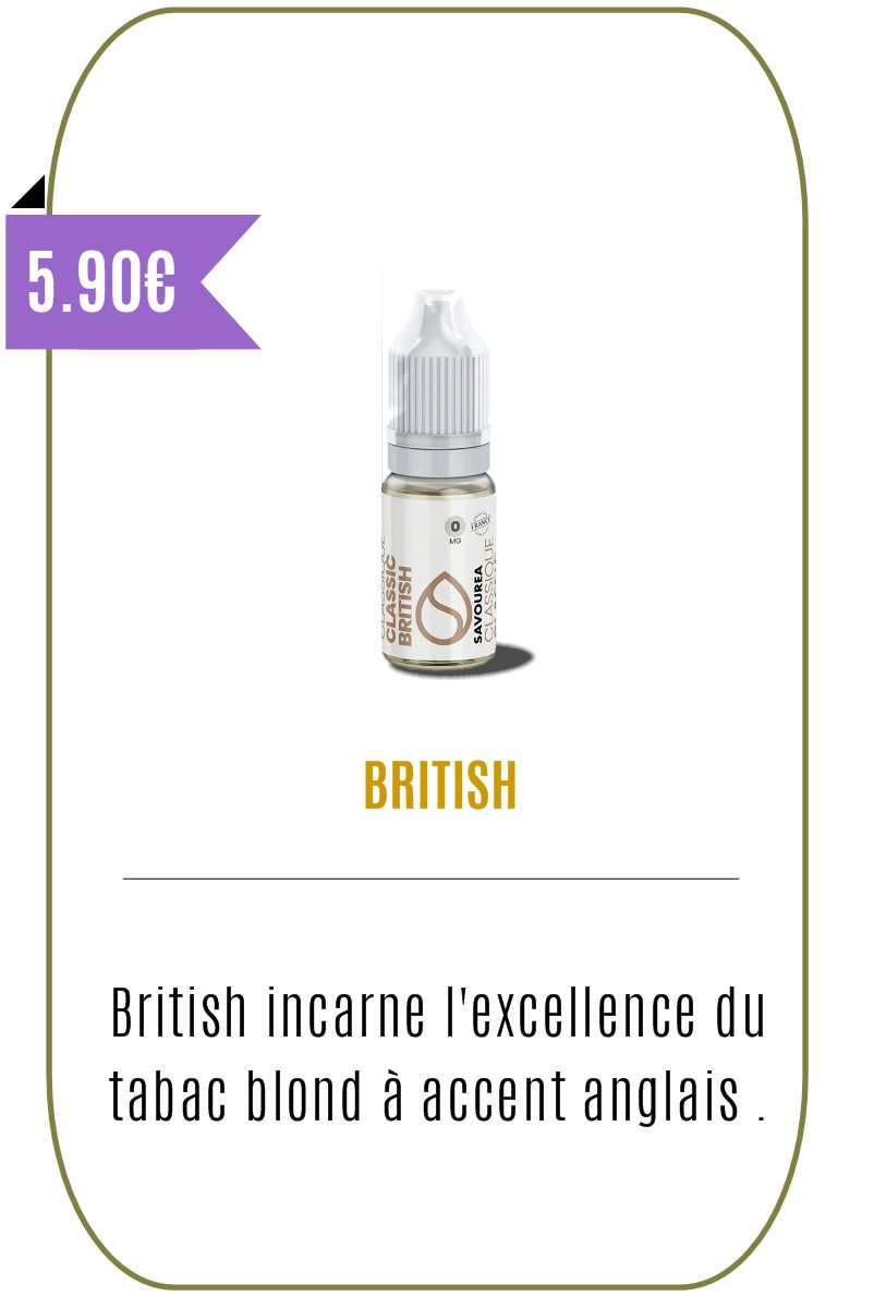 eliquide classique Classic British 10ml - Savourea-