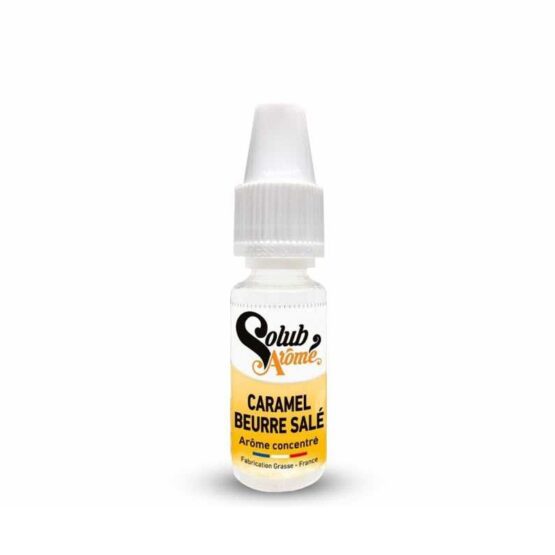 Eliquide Concentré 10ml Caramel Beurre Salé -SOLUB AROME-