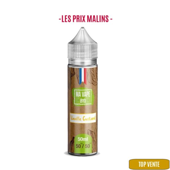 Eliquide pas cher gourmand 50ml vanille custard -Ma Vape Bio-