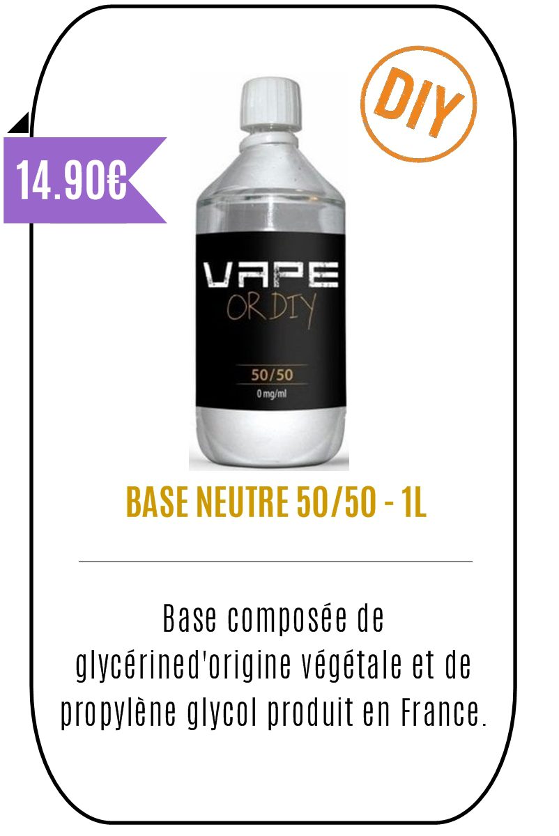 eliquide DIY base 50-50-1L -VAPE OR DIY-