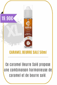 eliquide Gourmand 50 ml Caramel Beurre Salé -ALFA LIQUID-