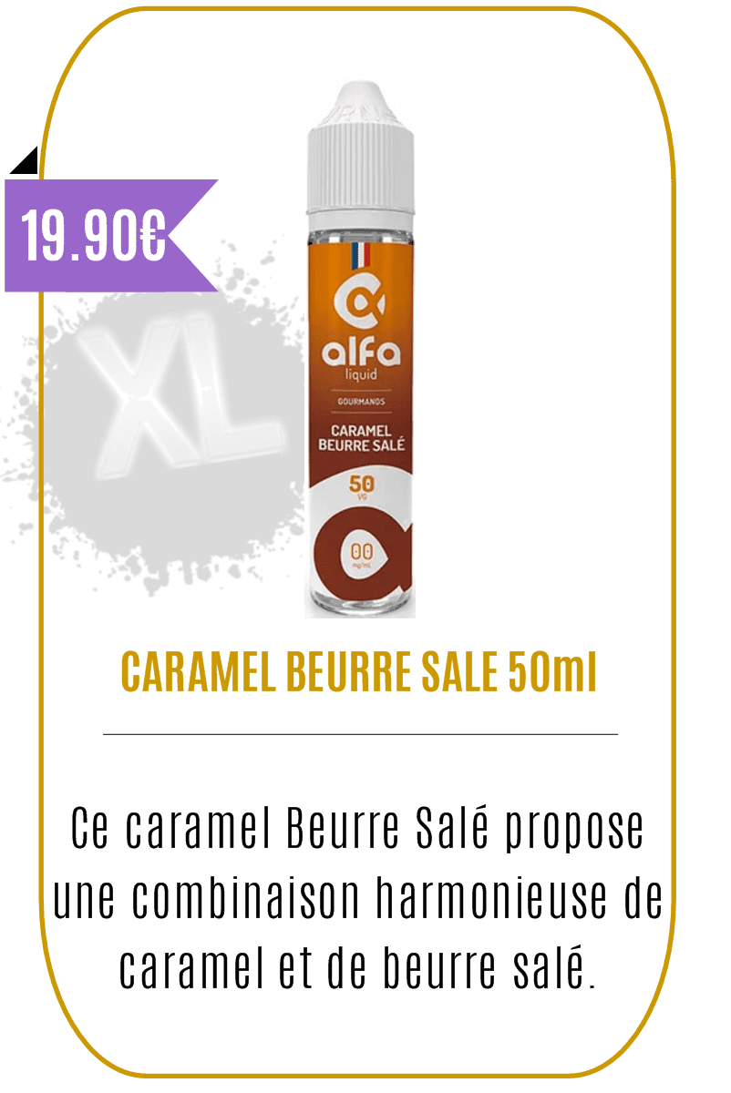 eliquide Gourmand 50 ml Caramel Beurre Salé -ALFA LIQUID-