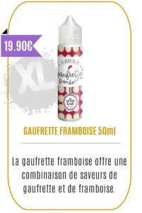 eliquide Gourmand 50 ml Gaufrette Framboise -LE COQ QUI VAPE-
