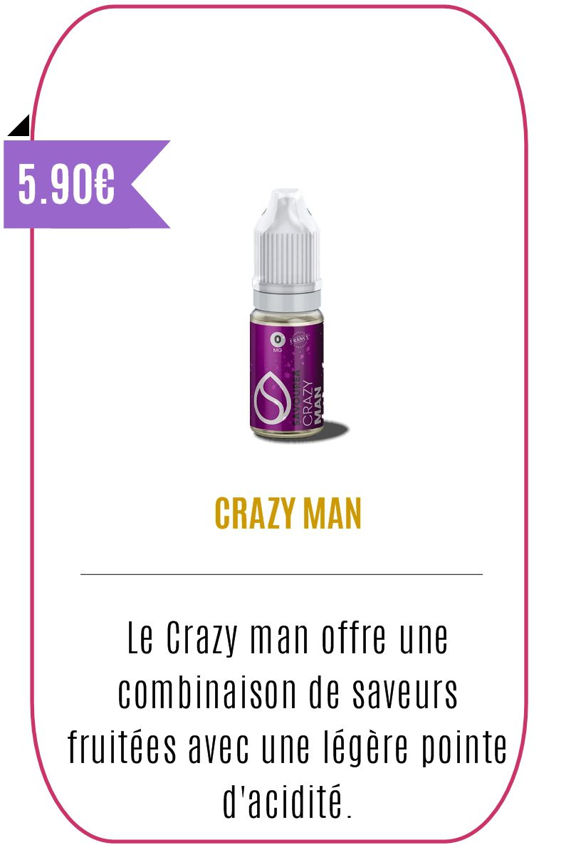 eliquide fruité Crazy Man 10ml - Savourea -