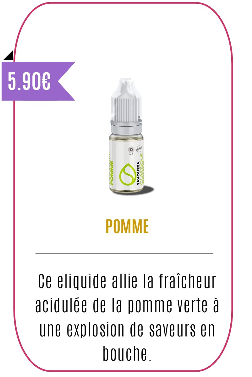 eliquide fruité Pomme 10ml - Savourea -