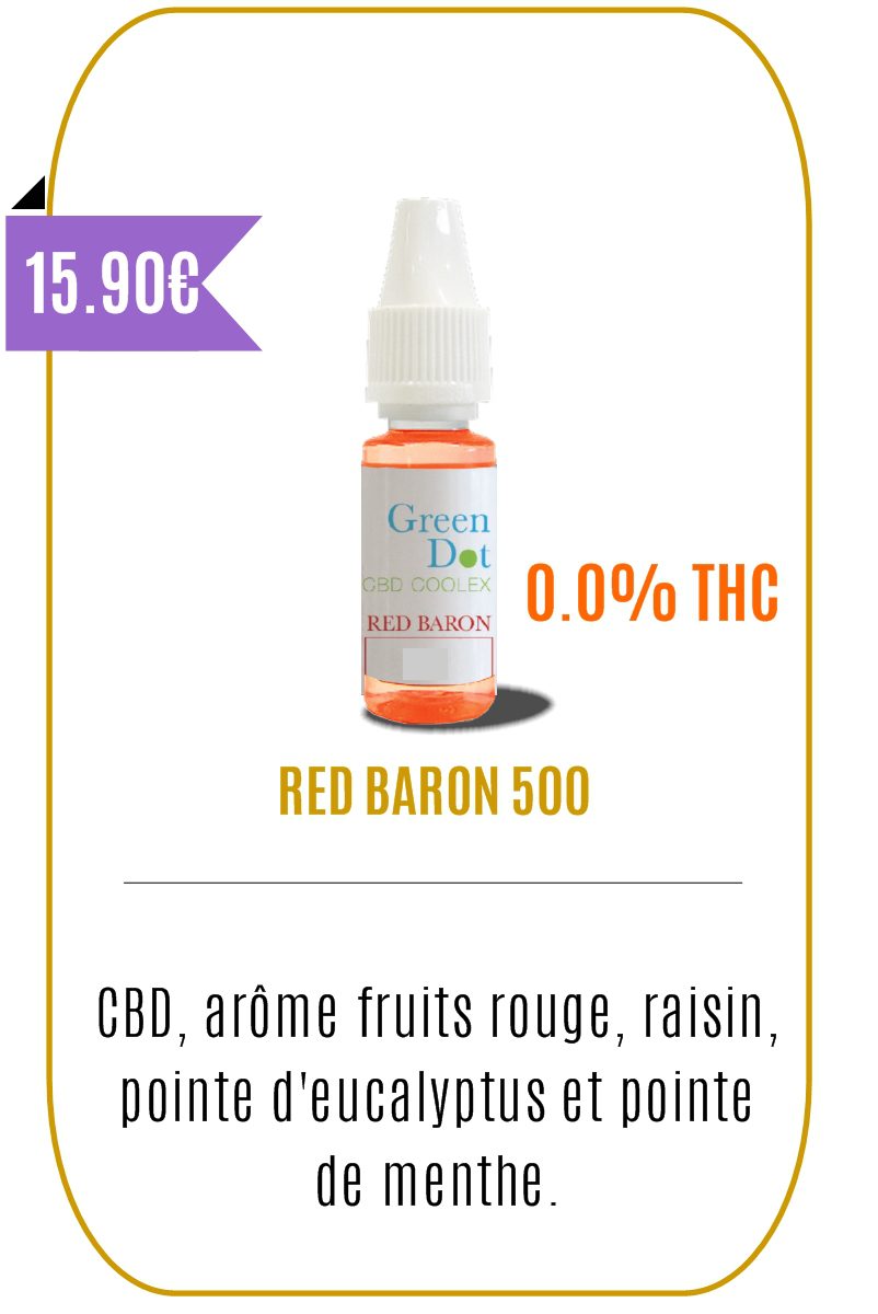 E-liquide CBD Fruité Baron 10 ml 500mg – GREEN DOT-