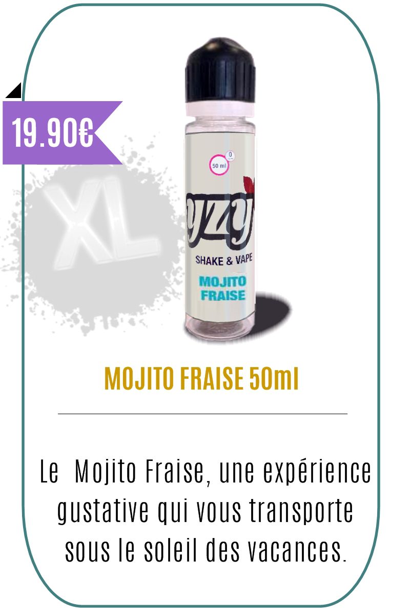 eliquide fruité Mojito Fraise 50ml - YZY -
