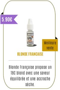eliquide classic gout tabac BLONDE FRANCAISE de chez yzy 10ml