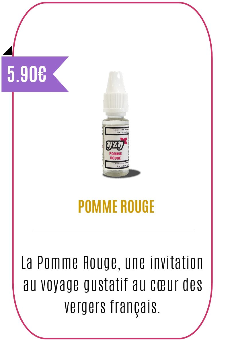 E-liquide Fruité Pomme Rouge 10 ml – YZY –