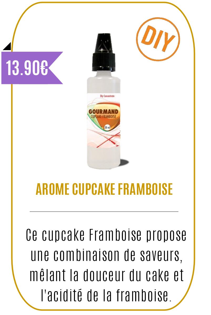 Eliquide Gourmand Concentré 30ml Cupcake Framboise - YZY-