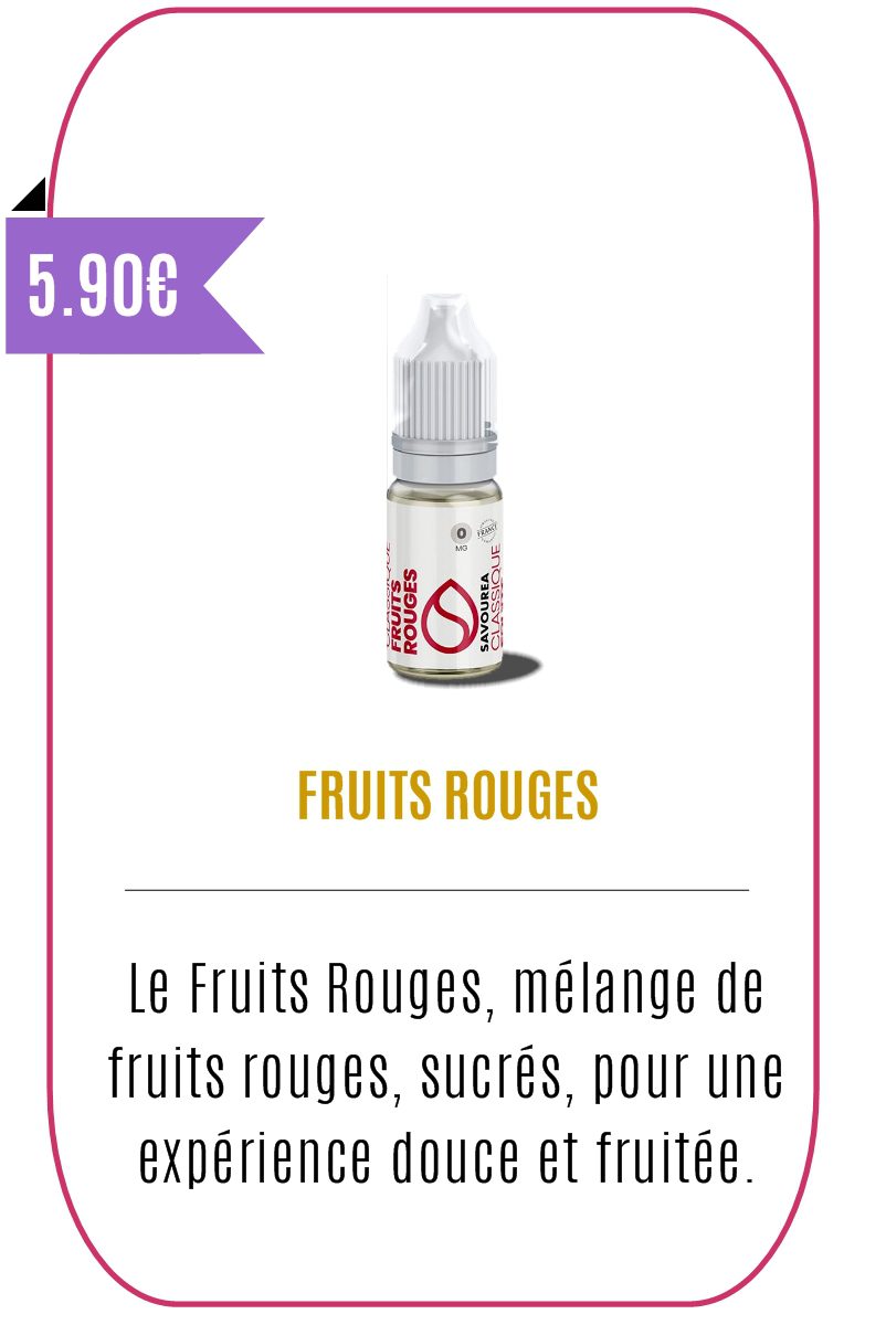 eliquide fruité Fruits Rouge 10ml - Savourea -