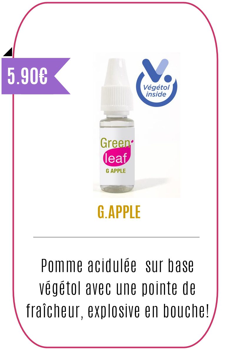 E-liquide Fruité GREEN APPLE 10 ml – VEGETOL –