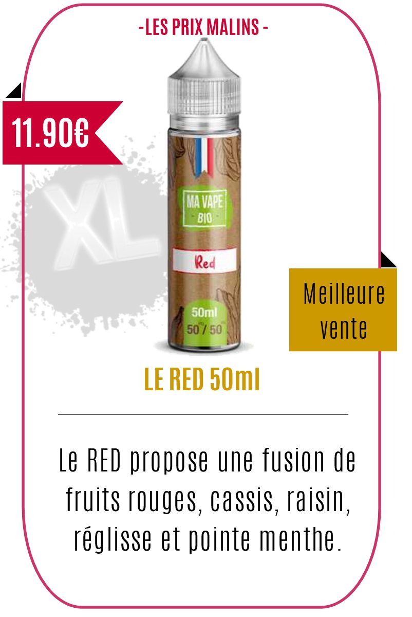 e-liquide 50ml Fruité Le Red - Ma Vape Bio -
