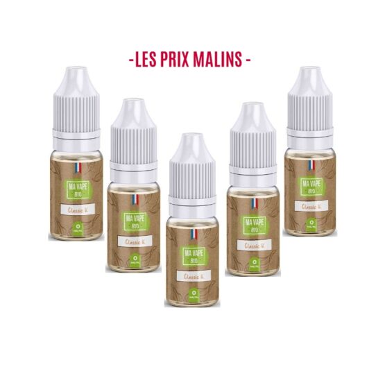eliquide classic classic K 10ml lot de 5 flacons -Ma Vape Bio-