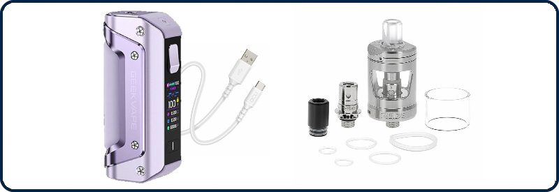 Contenue de la Ecigarette KIT AEGI SOLO 3 - GEEK VAPE - + ZLIDE D24 innokin -