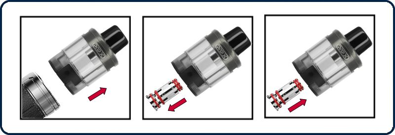 Ecigarette Changement de la résistance du POD KIT DRAG S2 - VOOPOO - Mouvaux