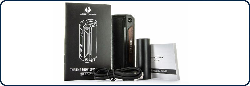 Ecigarette - Contenue de la Box THELEMA SOLO 100W - LOSTE VAPE -