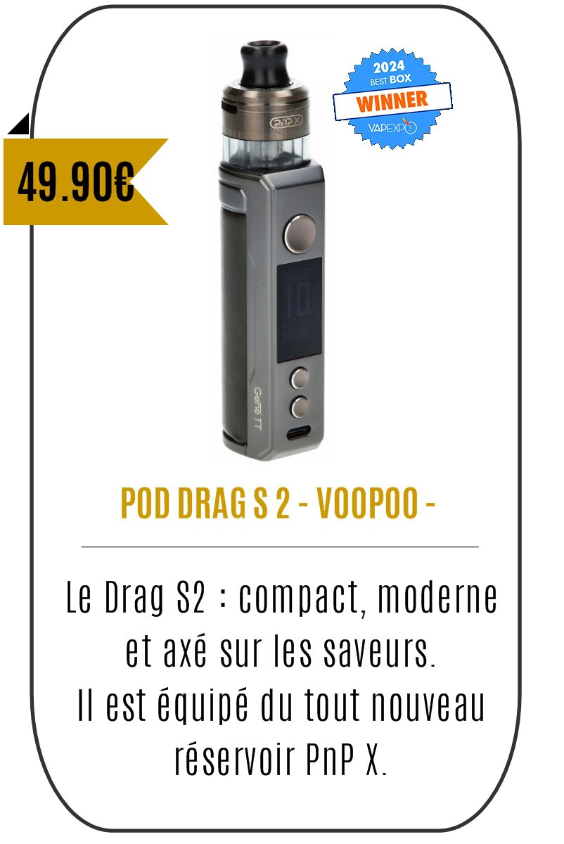 Ecigarette KIT DRAG S 2 - VOOPOO - Mouvaux -
