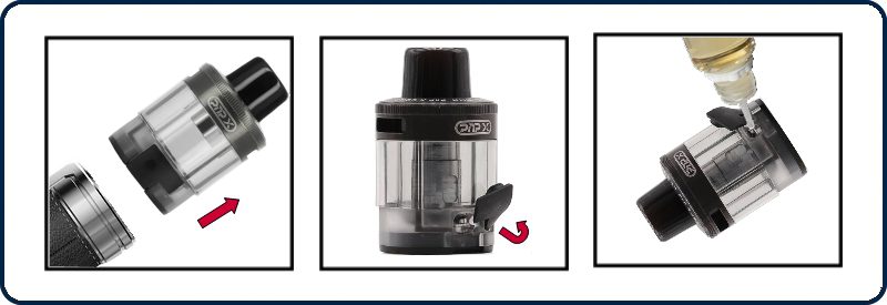 Ecigarette Remplissage du POD KIT DRAG S2 - VOOPOO - Mouvaux