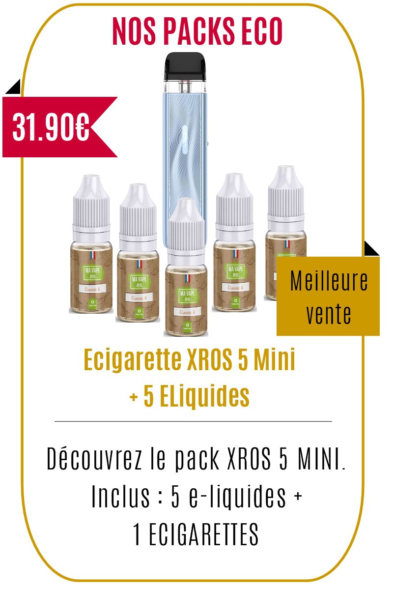 Lot ecigarette XROS 5 Mini vaporesso + 5 e-liquides a petit prix Mouvaux -
