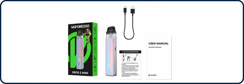 contenue du kit xros 5 mini vaporesso Mouvaux