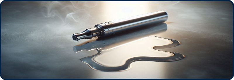 ecigarette couchée qui fuit