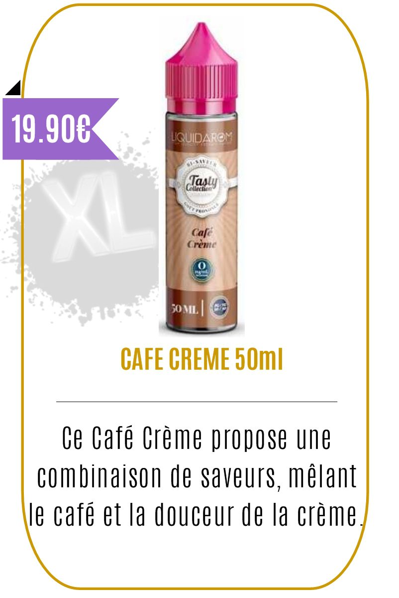 eliquide Gourmand 50ml - CAFE CREME - LIQUIDAROME -