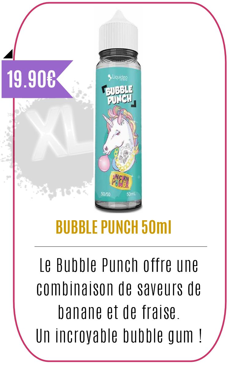 eliquide fruité 50ml - BUBBLE PUNCH - LIQUIDEO