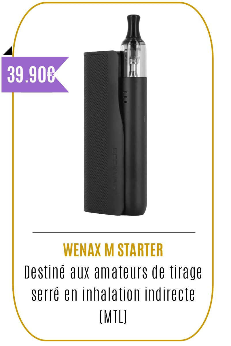 Ecigarette kit Wenax M Starter - geek vape - Mouvaux