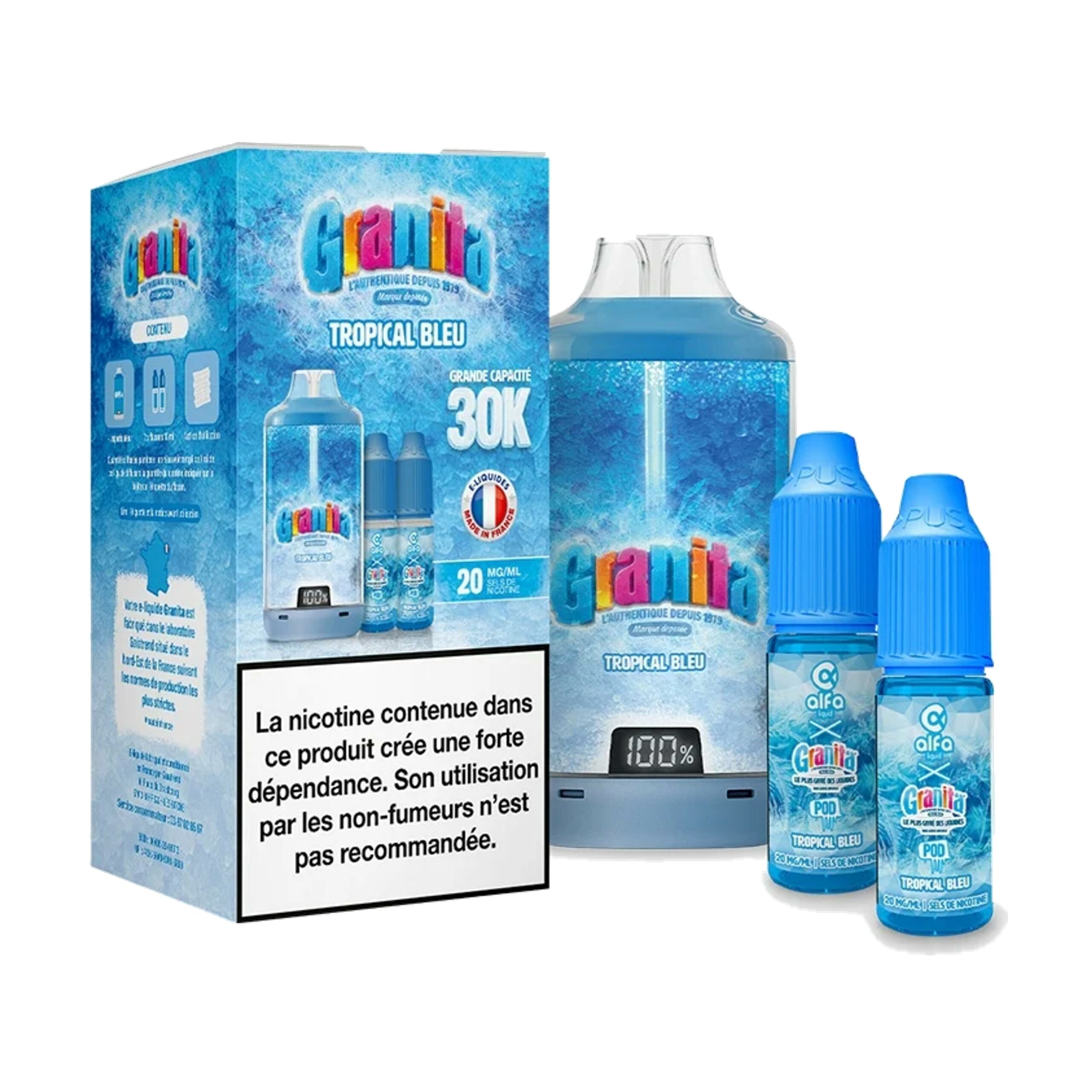 Ecigarette Puff Granita Tropical - Alfaliquid - Mouvaux Ecigarette Puff Granita Tropical - Alfaliquid - Mouvaux