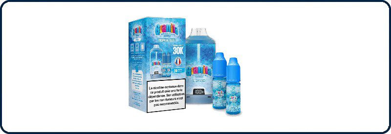 contenue du pack puff granita Tropical Bleu - Mouvaux