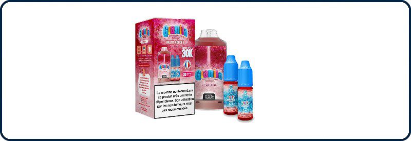 contenue du pack puff granita fruits rouge - Mouvaux