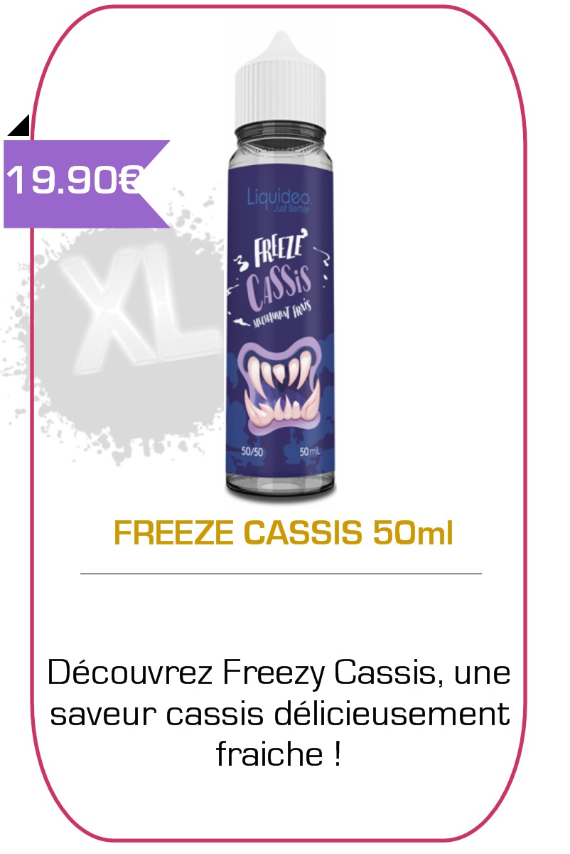 eliquide 50ml Freeze Cassis -Liquideo-