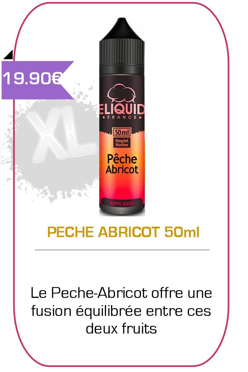 eliquide 50ml Peche Abricot -Eliquid France-