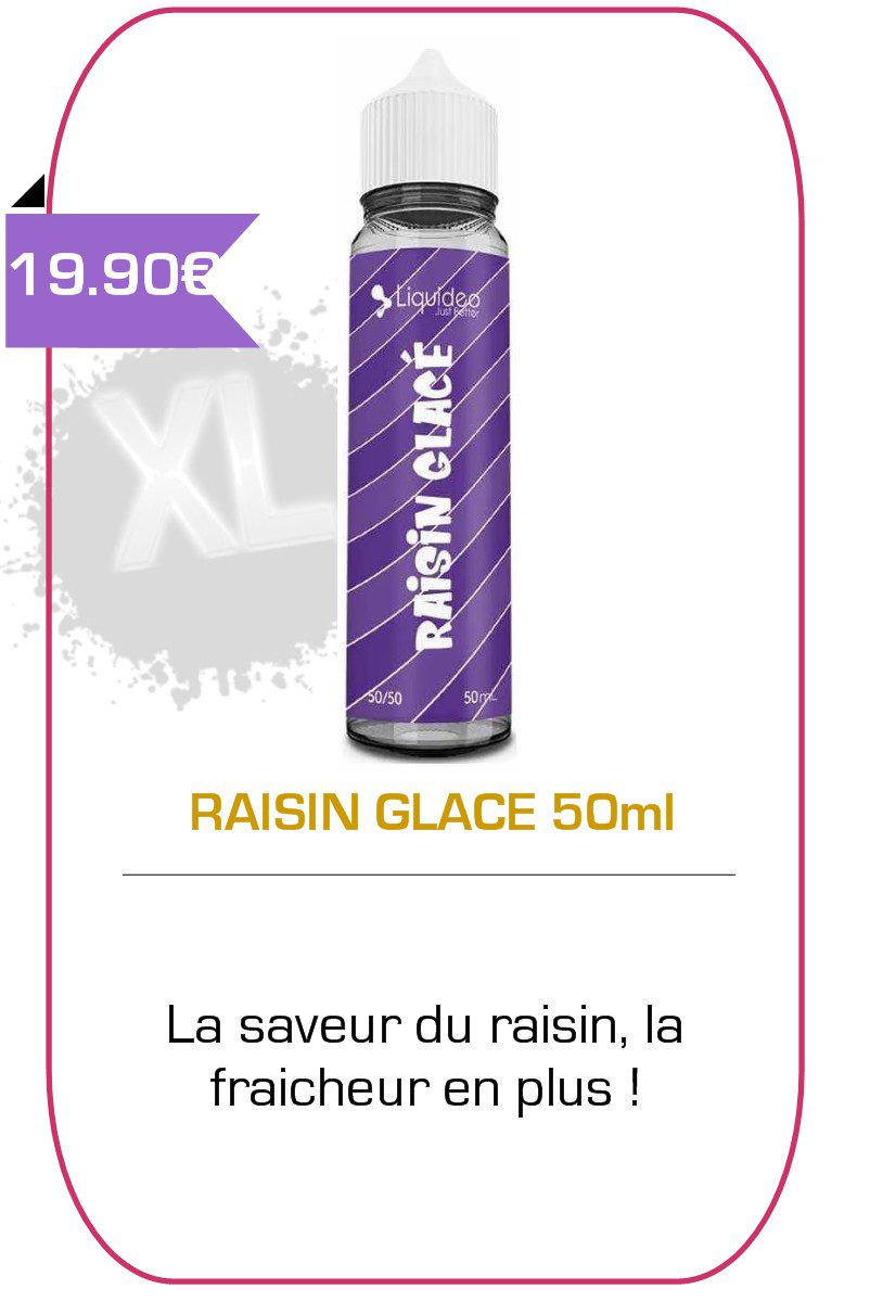 eliquide 50ml Raisin Glacé -Liquideo-